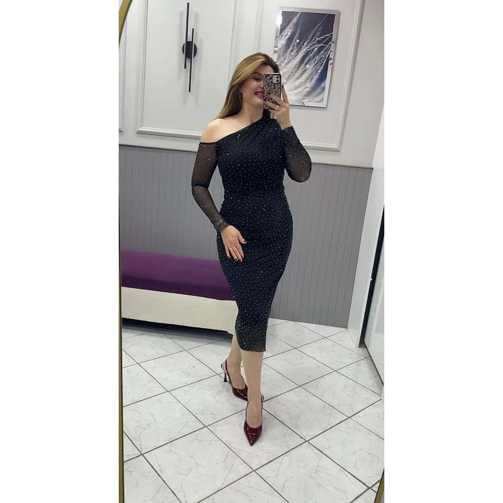 Elbise - Zümra Butik - SİYAH - M