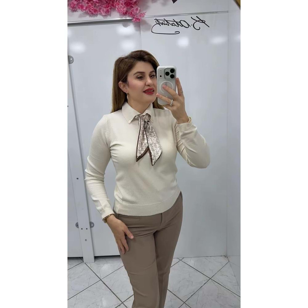 Kazak - Zümra Butik - KREM - STANDART