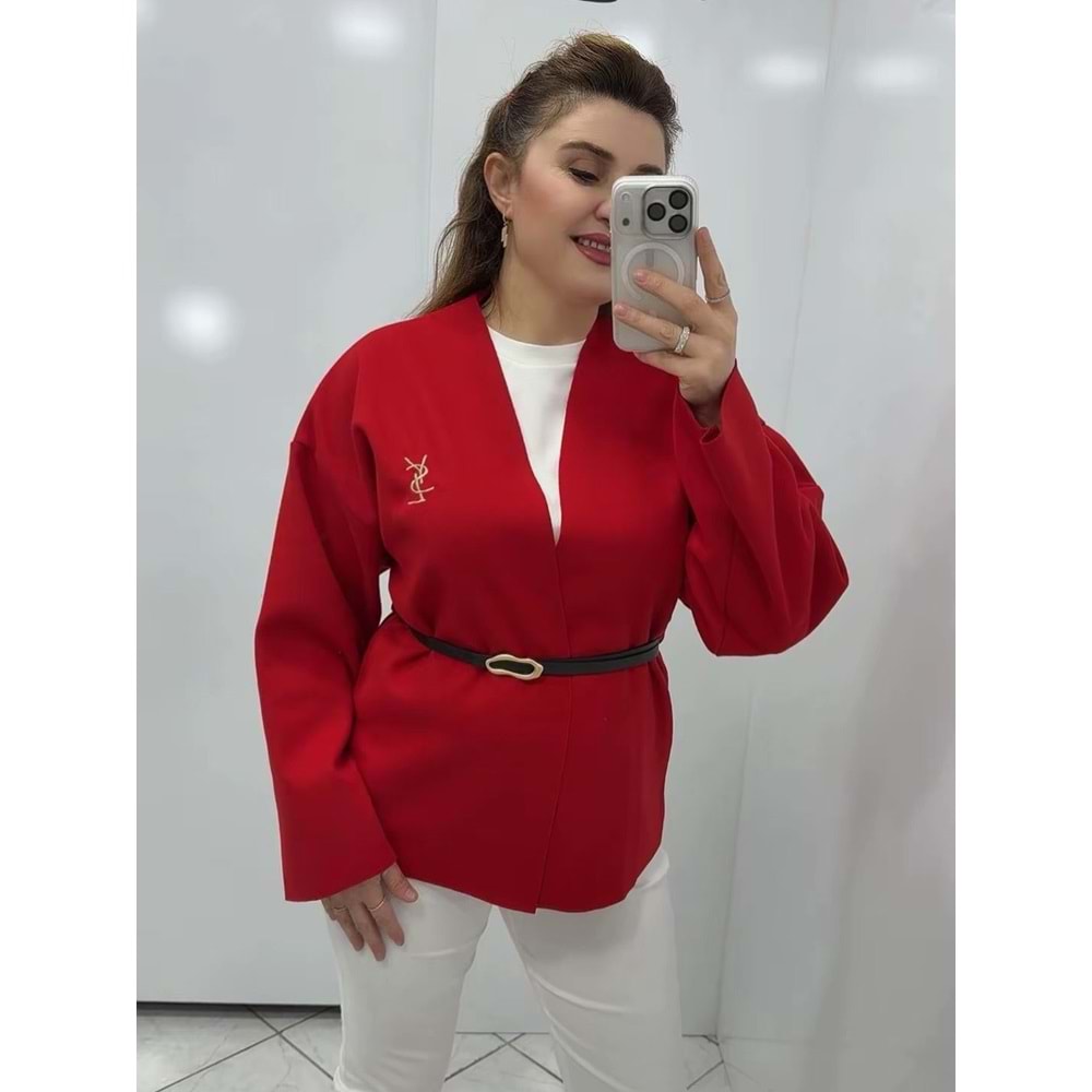 Ceket - Zümra Butik - KIRMIZI - STANDART