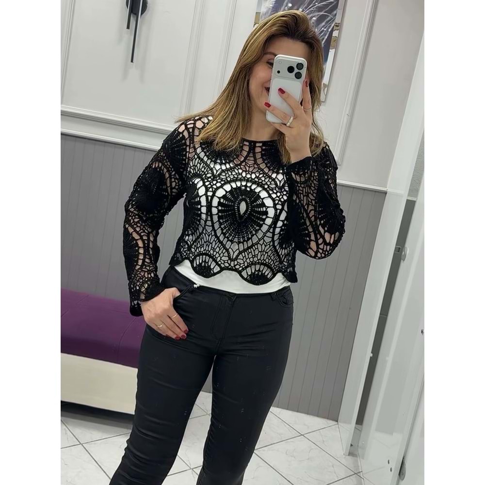 Triko Kazak - Zümra Butik - SİYAH - STANDART