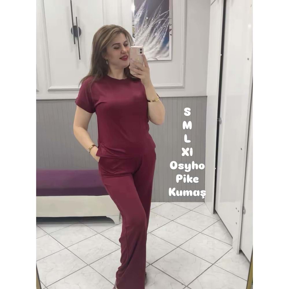 Bordo Penye Takım - Zümra Butik - BORDO - L
