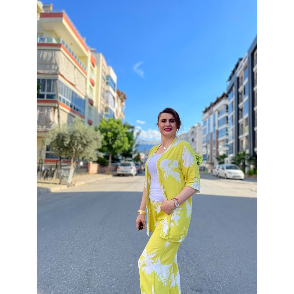 Kimona Takım - Zümra Butik - SARI - M