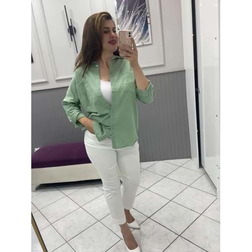 Gömlek - Zümra Butik - YEŞİL - STANDART