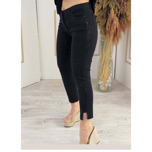Bardy Yan Pul İşleme Jean - Zümra Butik - SİYAH - 31
