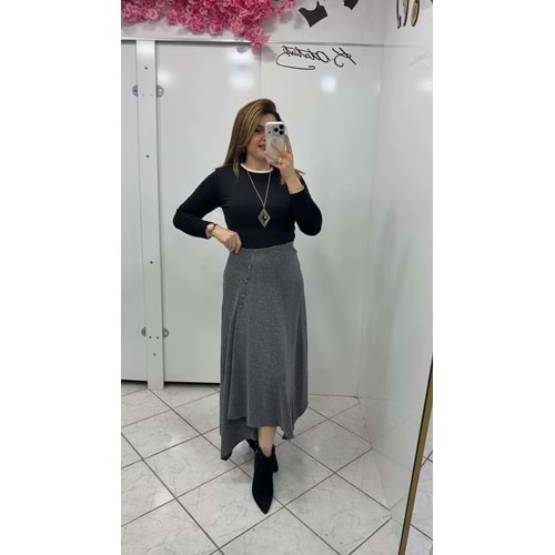 Etek - Zümra Butik - GRİ - S