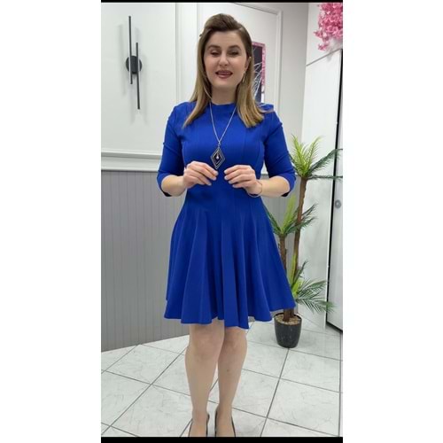 Elbise - Zümra Butik - MAVİ - 40