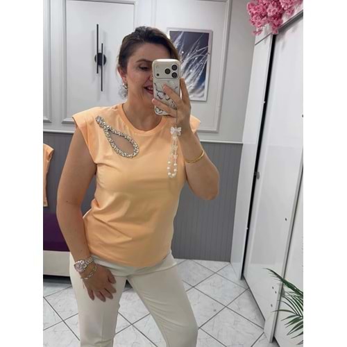 DAMLA TAŞ TŞÖRT - Zümra Butik - TURUNCU - S