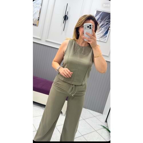 Tensel Kumaş Takım - Zümra Butik - ÇAĞLA YEŞİLİ - S