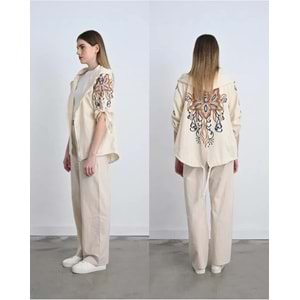 Ceket - Zümra Butik - KREM - M/L