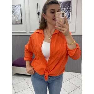 Gömlek - Zümra Butik - TURUNCU - STANDART