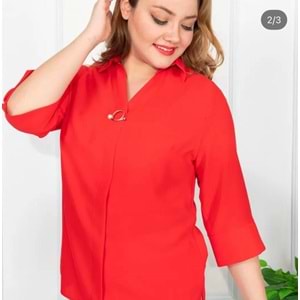 Bluz - Zümra Butik - NAR ÇİÇEĞİ - 3XL