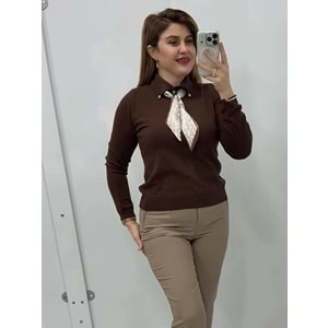 Kazak - Zümra Butik - KAHVERENGİ - STANDART